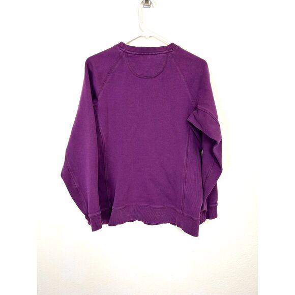 Duluth Trading Sweatshirt Women's M Purple Zip Pocket‎ Heavyweight CrewNeck - Picture 2 of 10
